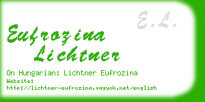 eufrozina lichtner business card